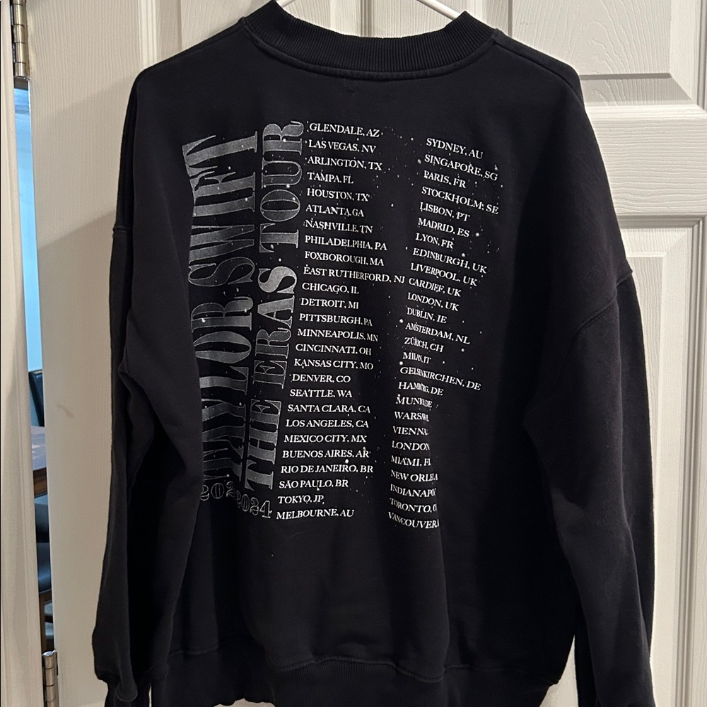 Taylor Swift Black and Gray UFO Graphic Crewneck Sweater. Eras Tour 2 shirts - Picture 7 of 7